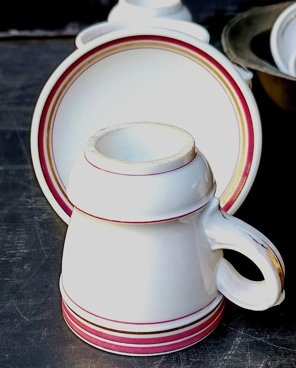 Set Of 6 Beautiful Louis Philippe Bistrot Coffee Torches, Intact, Extremely Thick: 4kg!-photo-2