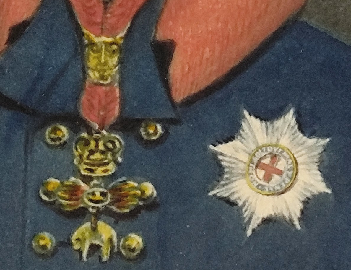 Royal portrait, gouache sur trait de gravure de Charles IV, vers 1820-photo-1