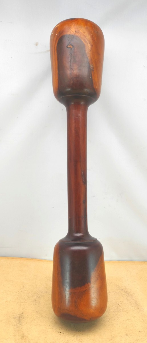 Lignum Vitae: Giant  Mortar Pestle  Pharmacy, France, 18th Century -photo-2