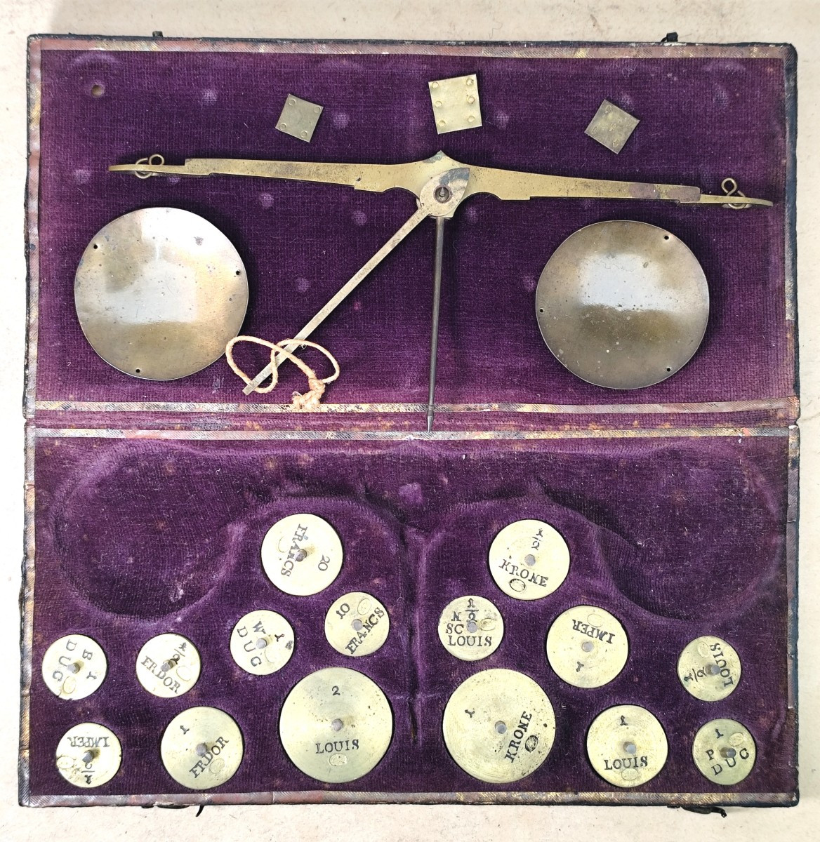 Attractive Coin-weighting Scale, Mid-19th Century, Complete, Good Condition-photo-2