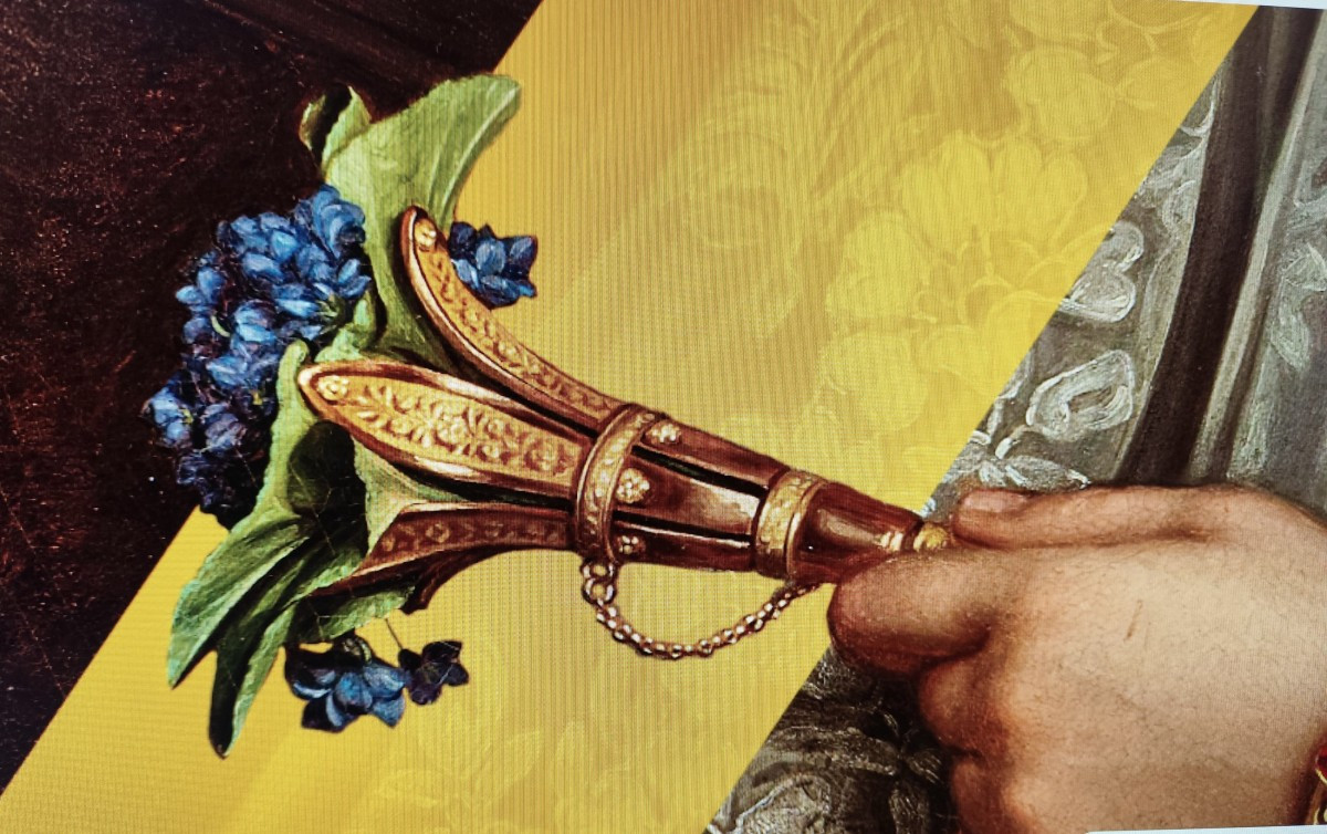 Precious Bouquet Holder (posy), Entirely Mother-of-pearl, Late 19th Century-photo-6