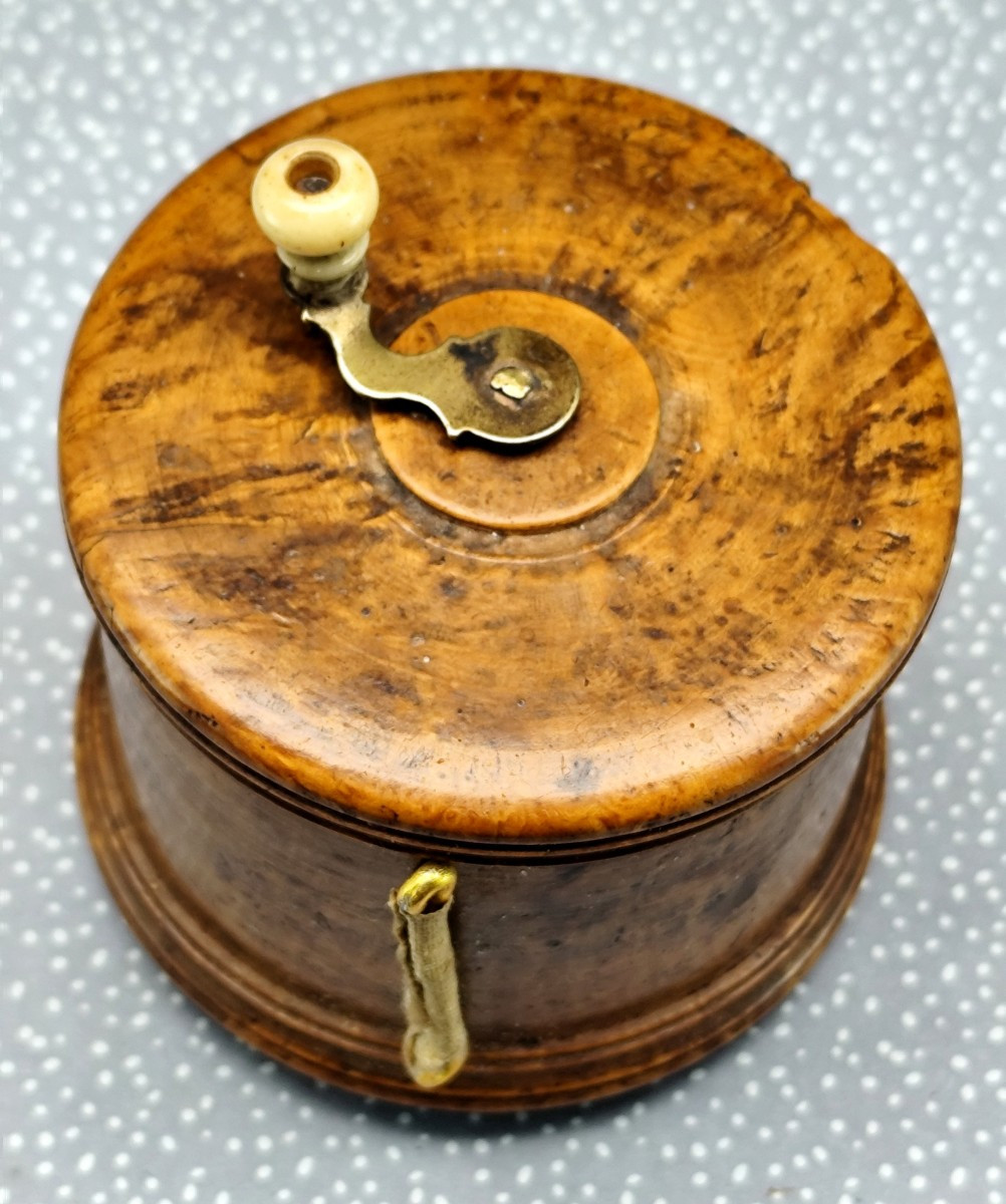 Winemaker, 1820: Rare Handwritten Measure Of 300 Hectoliters, Turned Burl Wood-photo-2