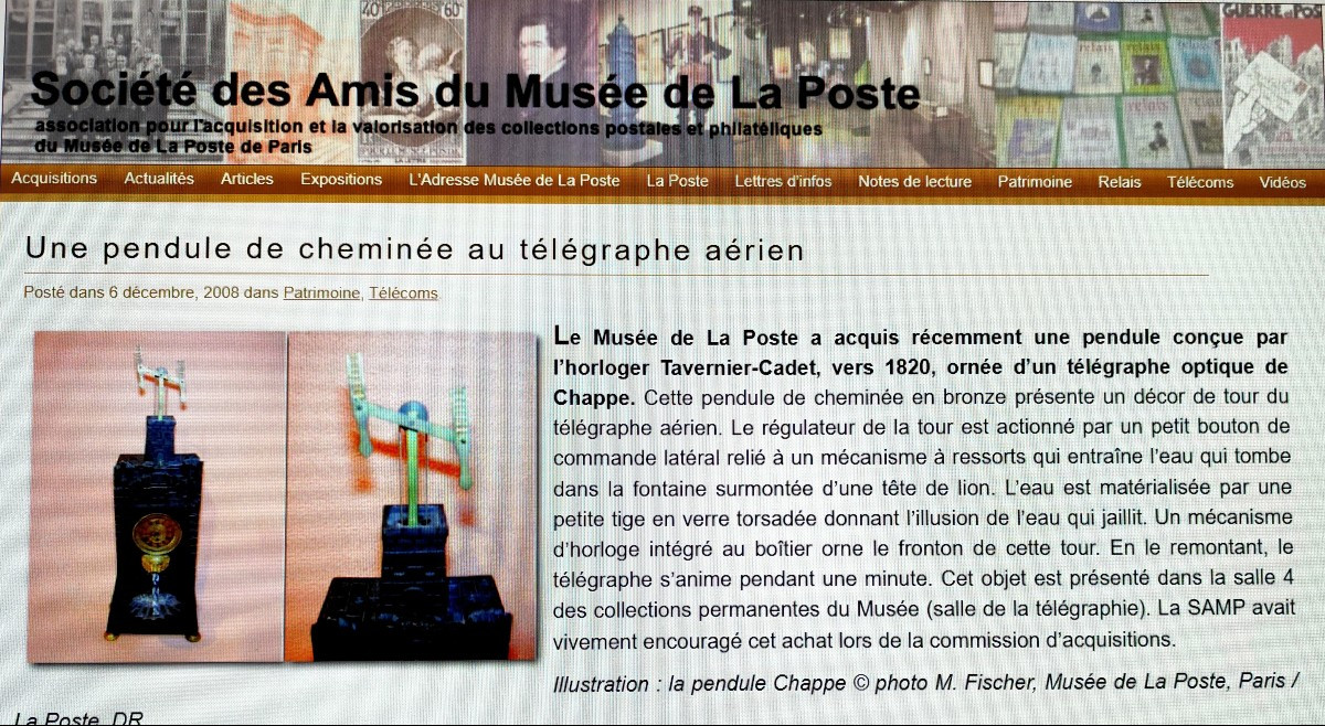 Museum: Chappe Telegraph Automaton Clock, Early 19th Century, Incomplete-photo-6