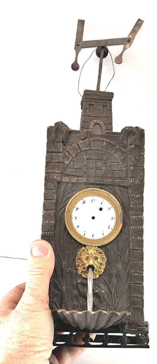 Musée : Pendulette automate au télégraphe de Chappe, début 19e siècle, -photo-2