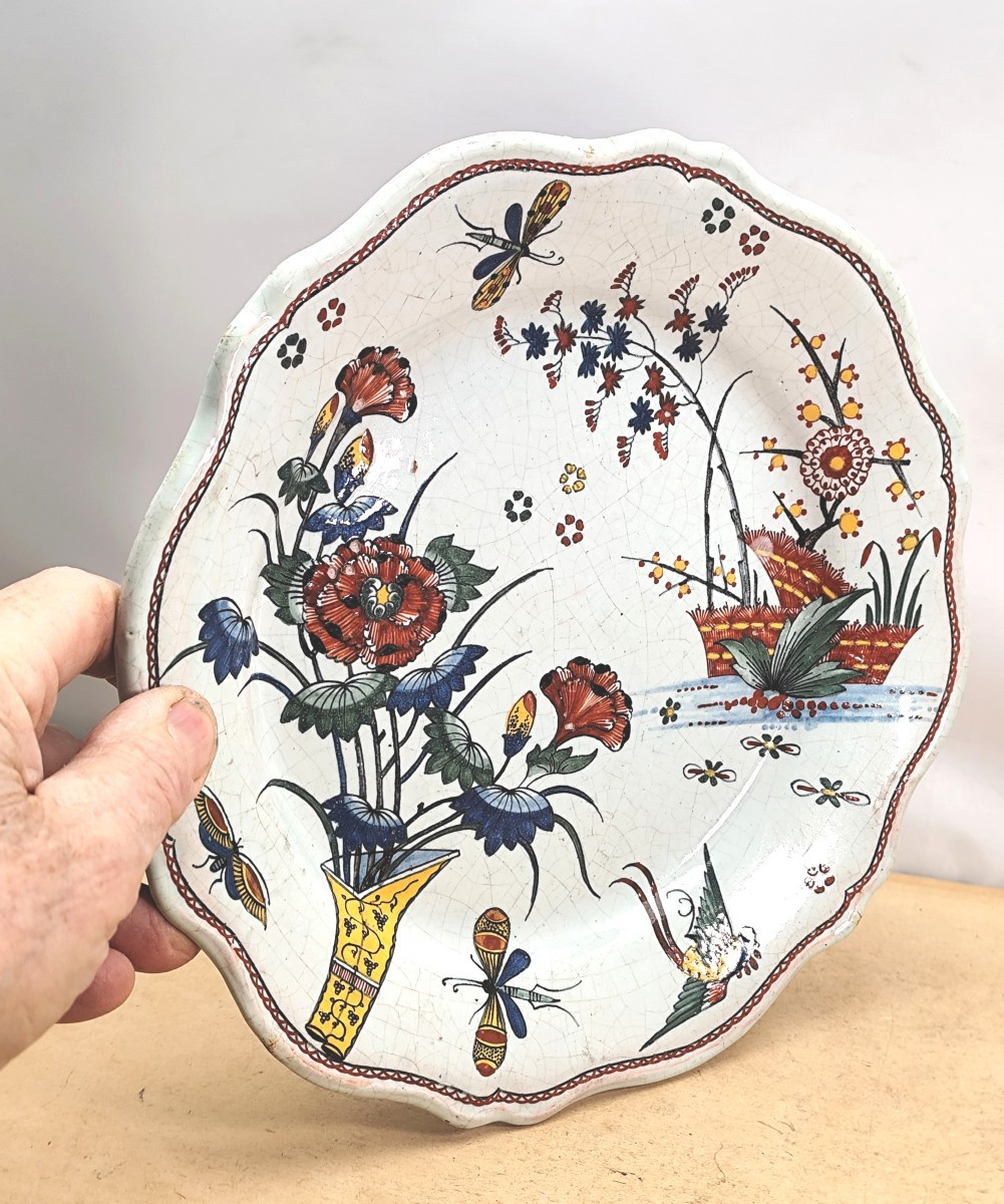 Beautiful Rouen Platter, 25cm, Flamboyant, Good Original Condition-photo-2