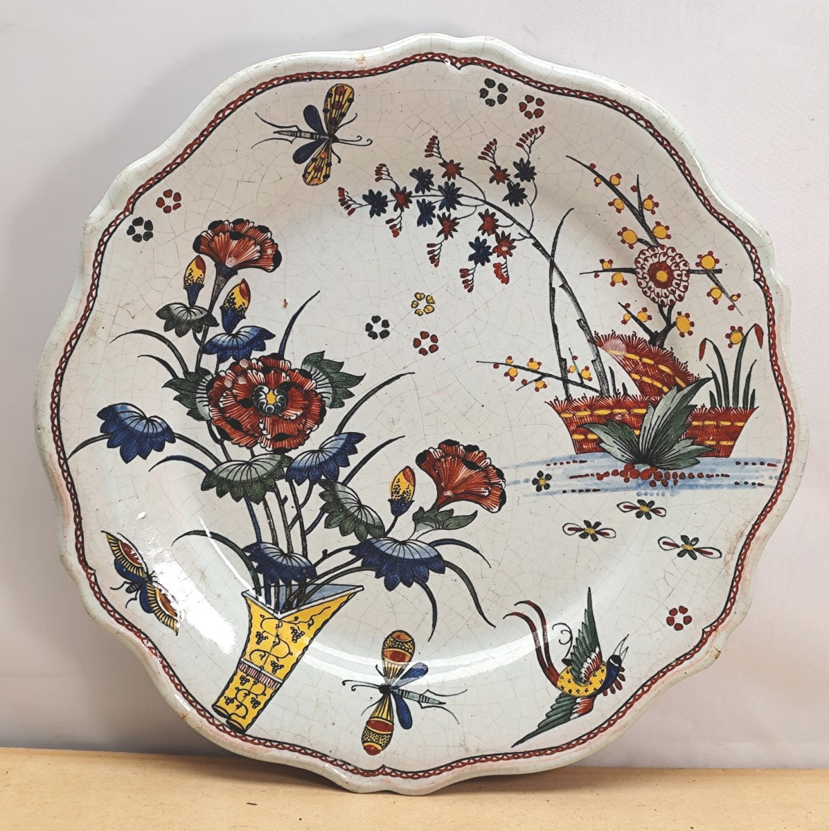 Beautiful Rouen Platter, 25cm, Flamboyant, Good Original Condition-photo-3