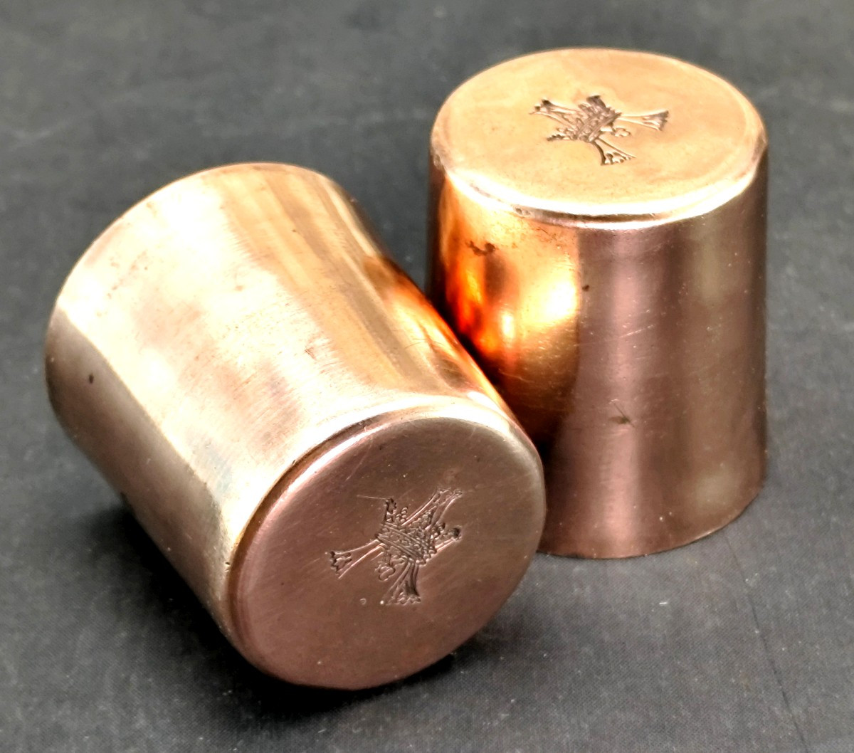 From The Prince's Kitchen, 2 Copper Molds For Darioles, Circa 1850-photo-2