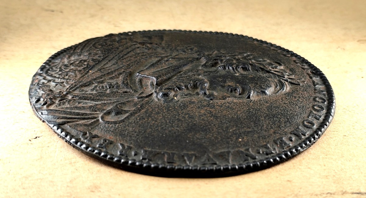 Henry Iv: Cast Iron Portrait, After Dupré, Restoration Period -photo-2