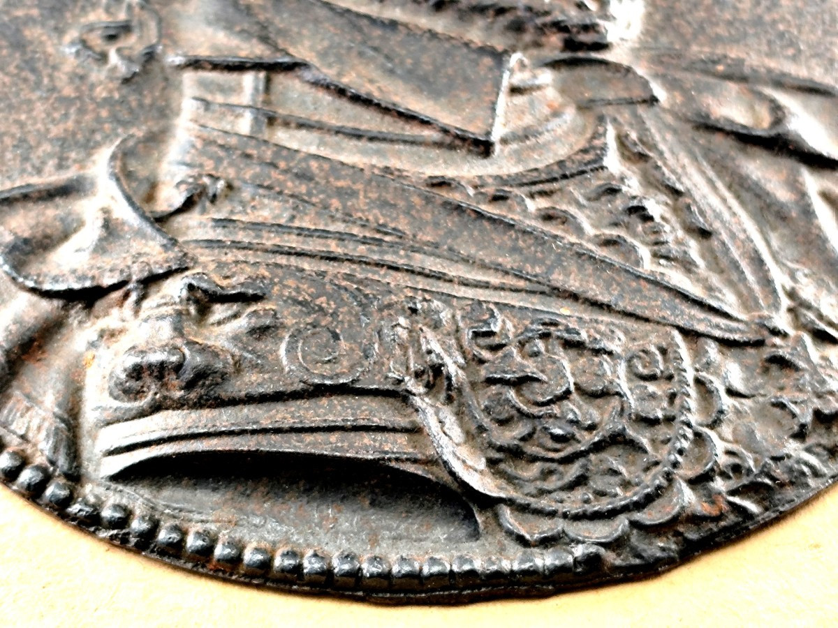 Henry Iv: Cast Iron Portrait, After Dupré, Restoration Period -photo-3