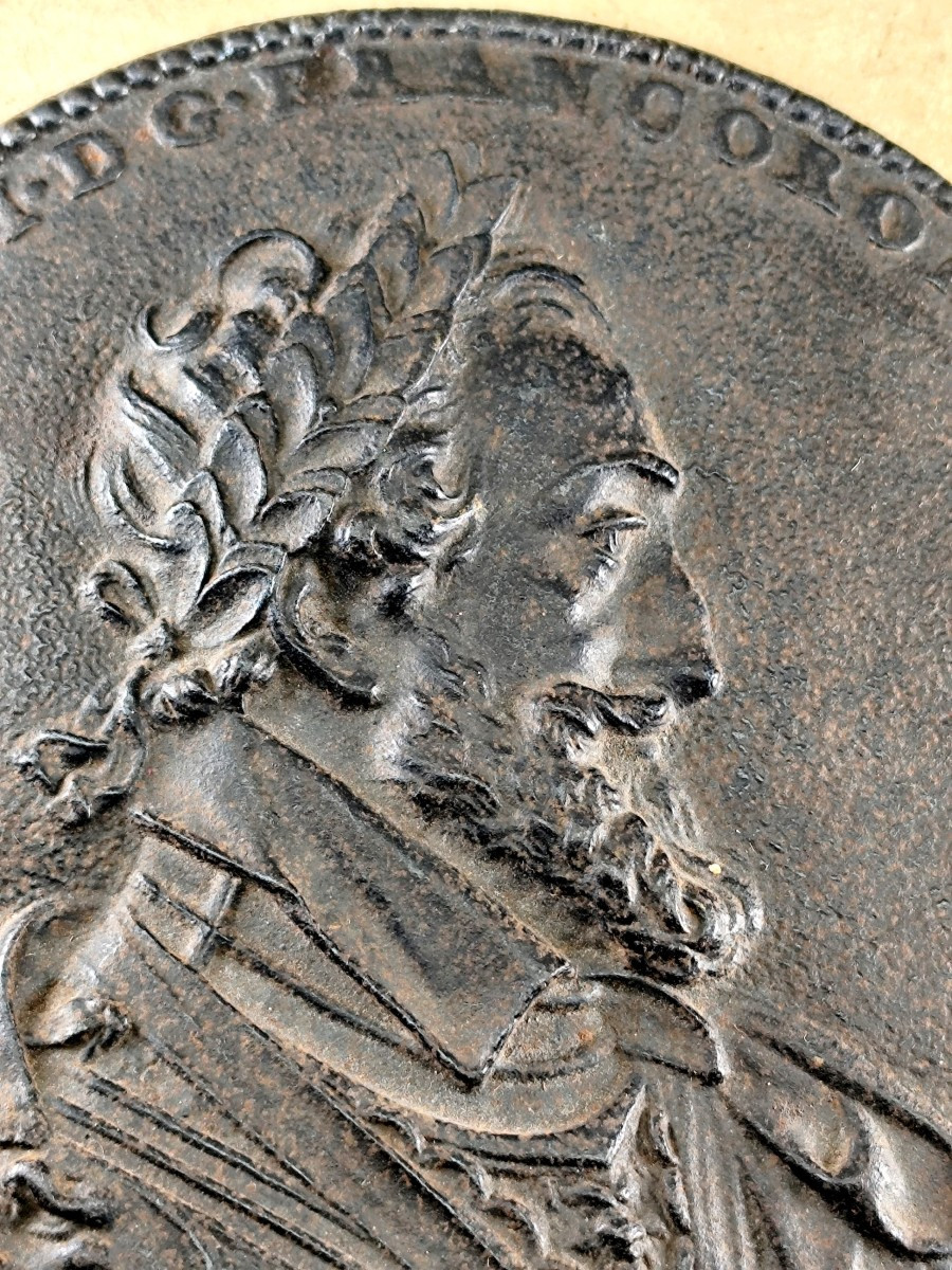 Henry Iv: Cast Iron Portrait, After Dupré, Restoration Period -photo-1