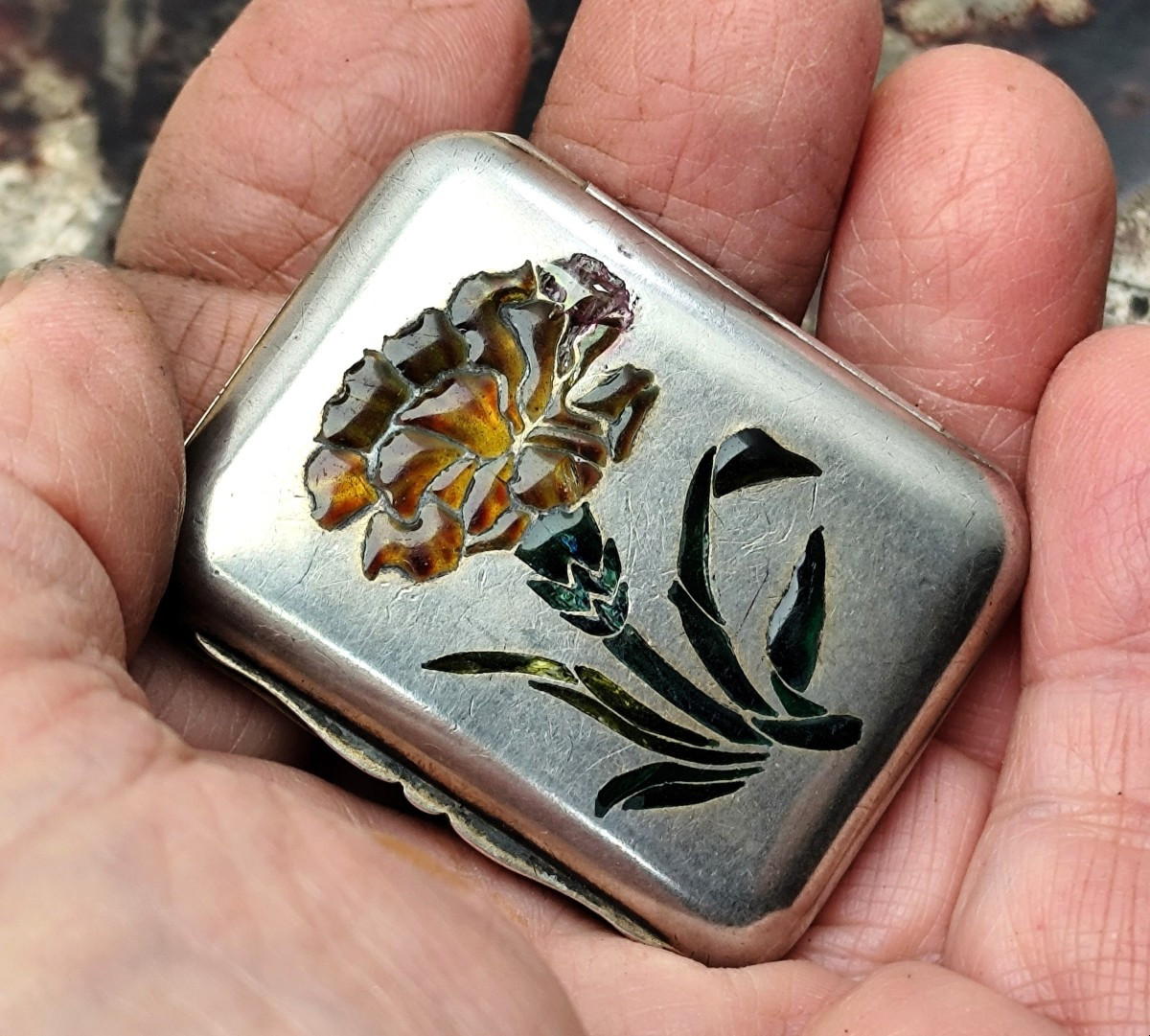 Luxe : Pliqué à jour sur boîte d’Allumettes de sûreté argent Minerve, vers 1880-photo-2