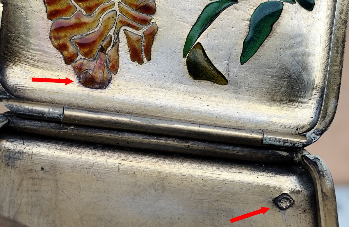 Luxe : Pliqué à jour sur boîte d’Allumettes de sûreté argent Minerve, vers 1880-photo-5