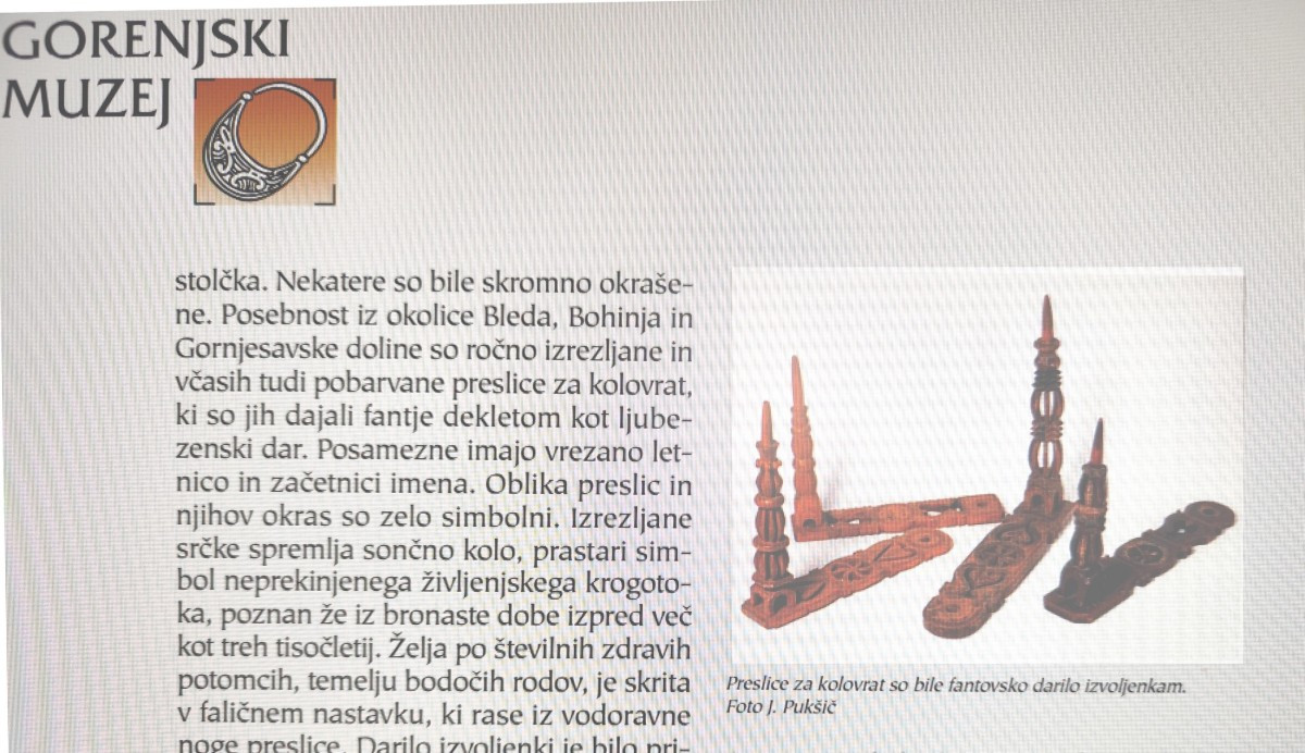 Musée de Slovénie : Quenouille de rouet sculptée, 1830-photo-2