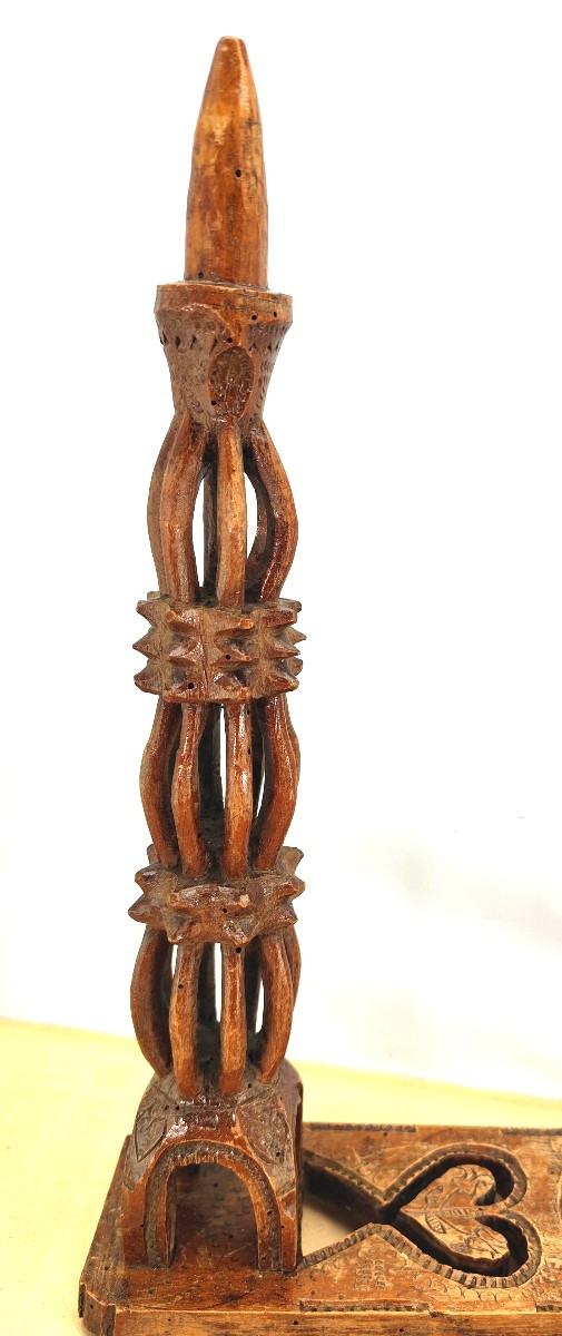 Musée de Slovénie : Quenouille de rouet sculptée, 1830-photo-5