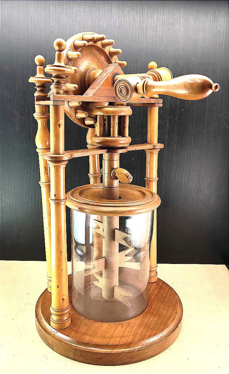 Turned Boxwood, Kitchen Churn, Beautiful, Louis Philippe Period 