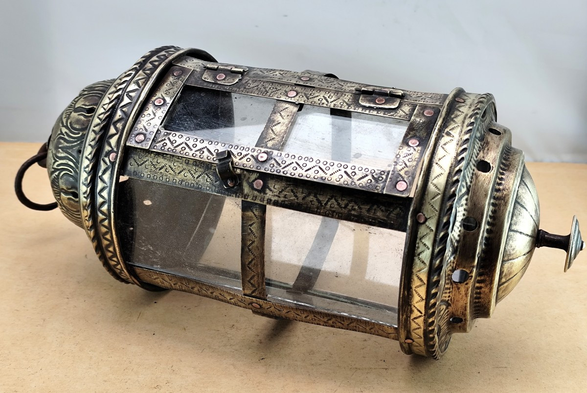 Jolie petite Lanterne flamande du 18e siècle, bon état-photo-2