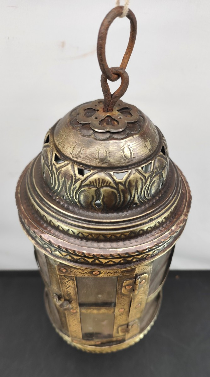 Jolie petite Lanterne flamande du 18e siècle, bon état-photo-3