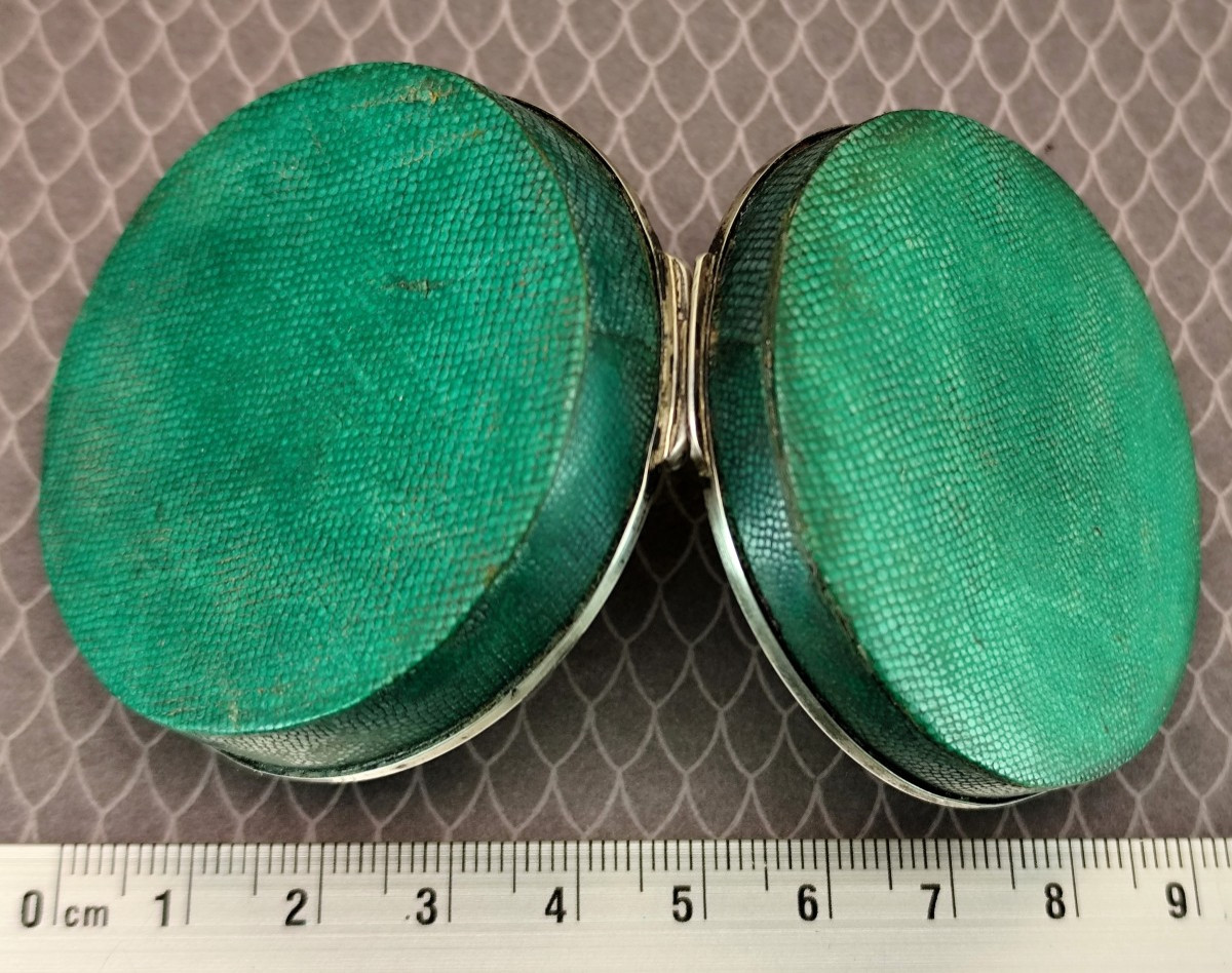 Green Shagreen, Precious Little Beauty Box, Louis Philippe Period-photo-2