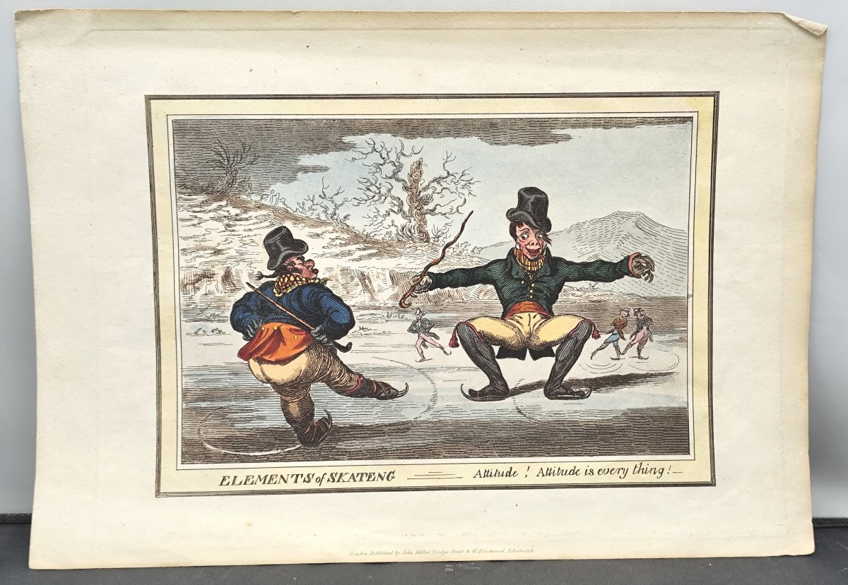 Deux belles caricatures sociales de James Gillray, publiées par Miller et Blackwood, début 19e -photo-2