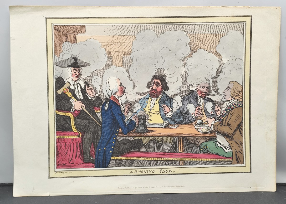 Deux belles caricatures sociales de James Gillray, publiées par Miller et Blackwood, début 19e -photo-4