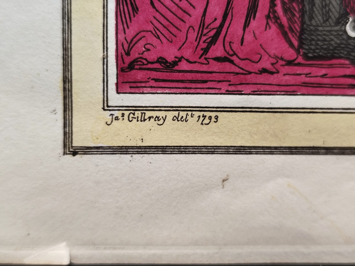 Deux belles caricatures sociales de James Gillray, publiées par Miller et Blackwood, début 19e -photo-1