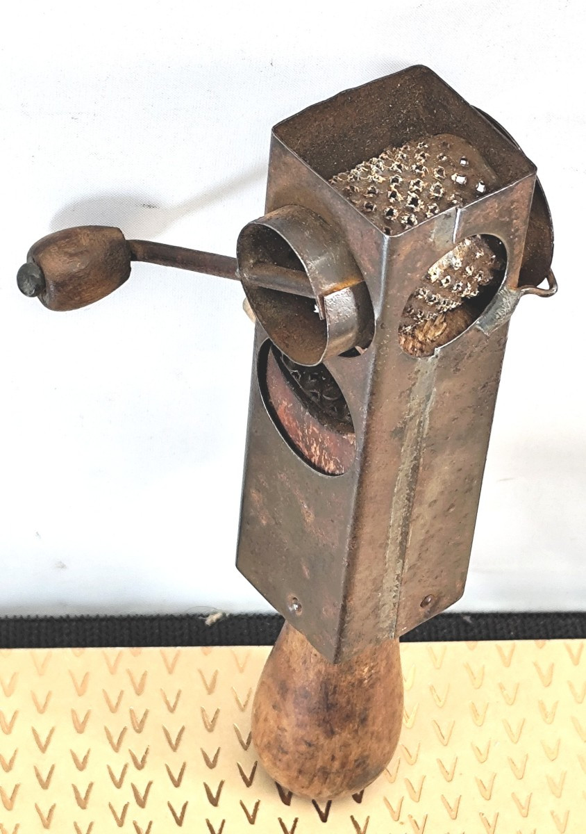 Tinplate Nutmeg Grater, 1877, Rare James Hughes Model