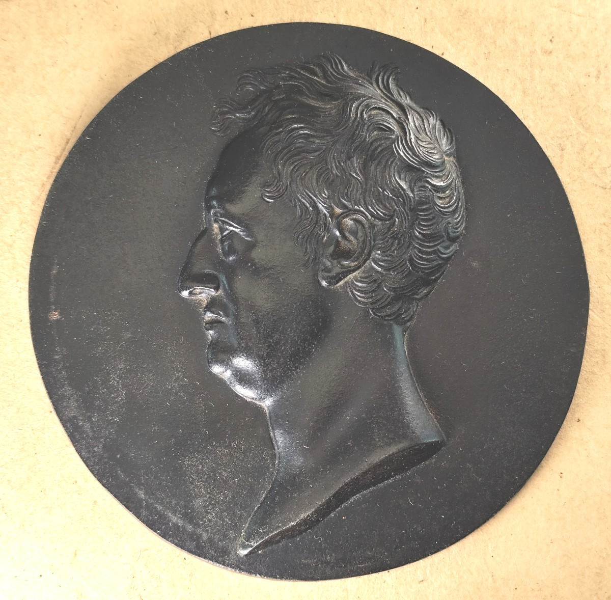 Berlin Foundry, 2 Beautiful Plaques: Goethe And Schiller, Early 19th Century, Good Condition-photo-4