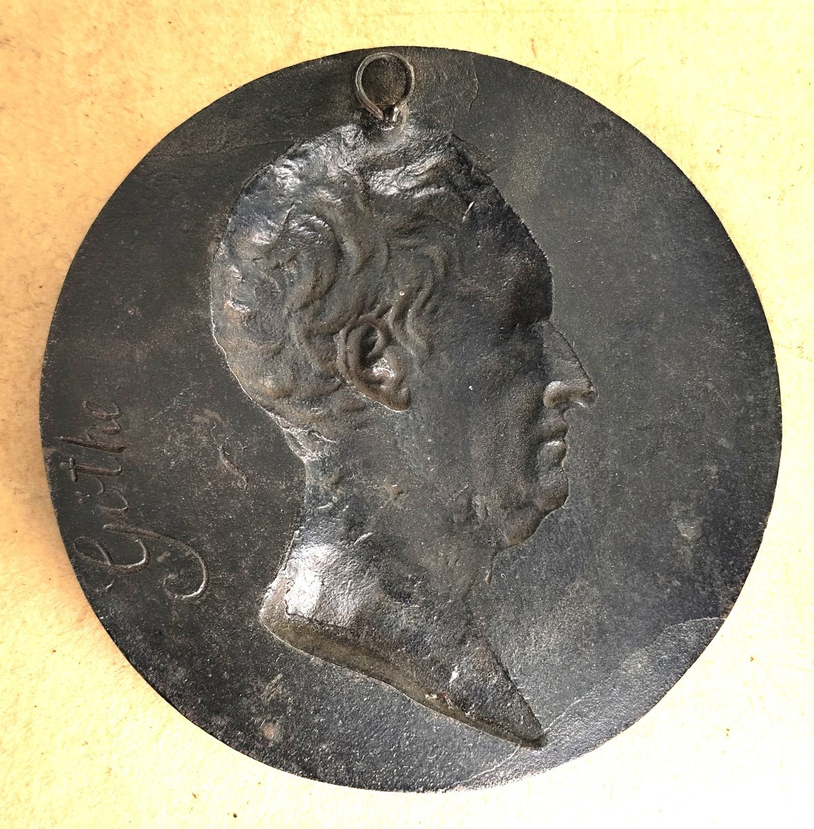 Berlin Foundry, 2 Beautiful Plaques: Goethe And Schiller, Early 19th Century, Good Condition-photo-3