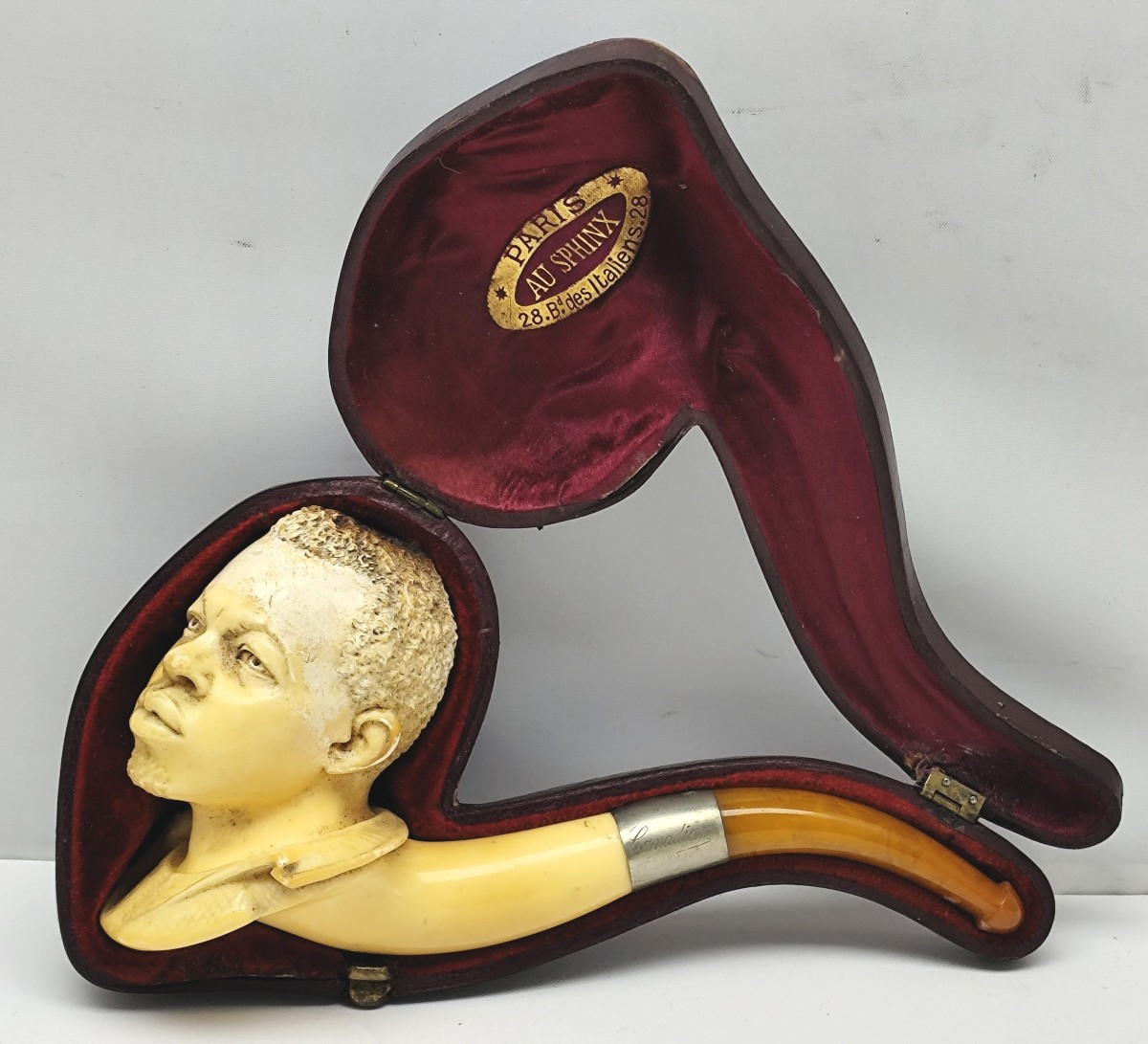 Handsome Métis: Parisian Meerschaum Pipe, 1900, Au Sphinx-photo-2