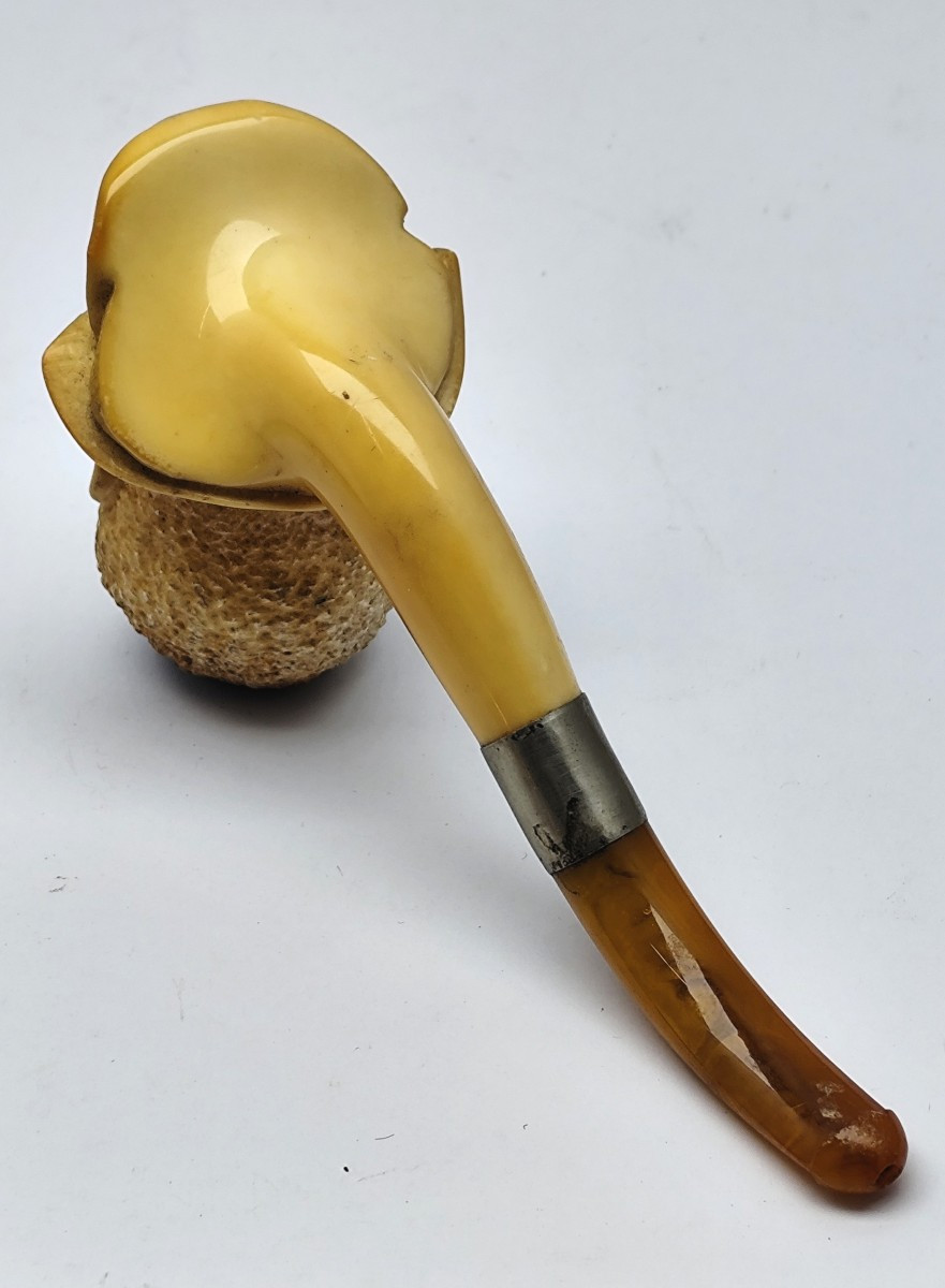Handsome Métis: Parisian Meerschaum Pipe, 1900, Au Sphinx-photo-3