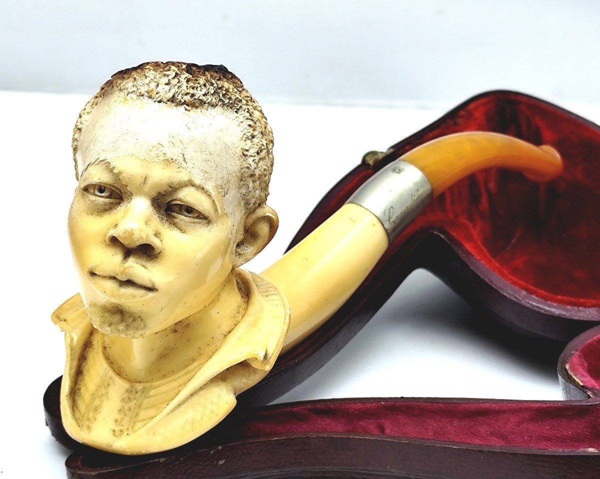 Handsome Métis: Parisian Meerschaum Pipe, 1900, Au Sphinx