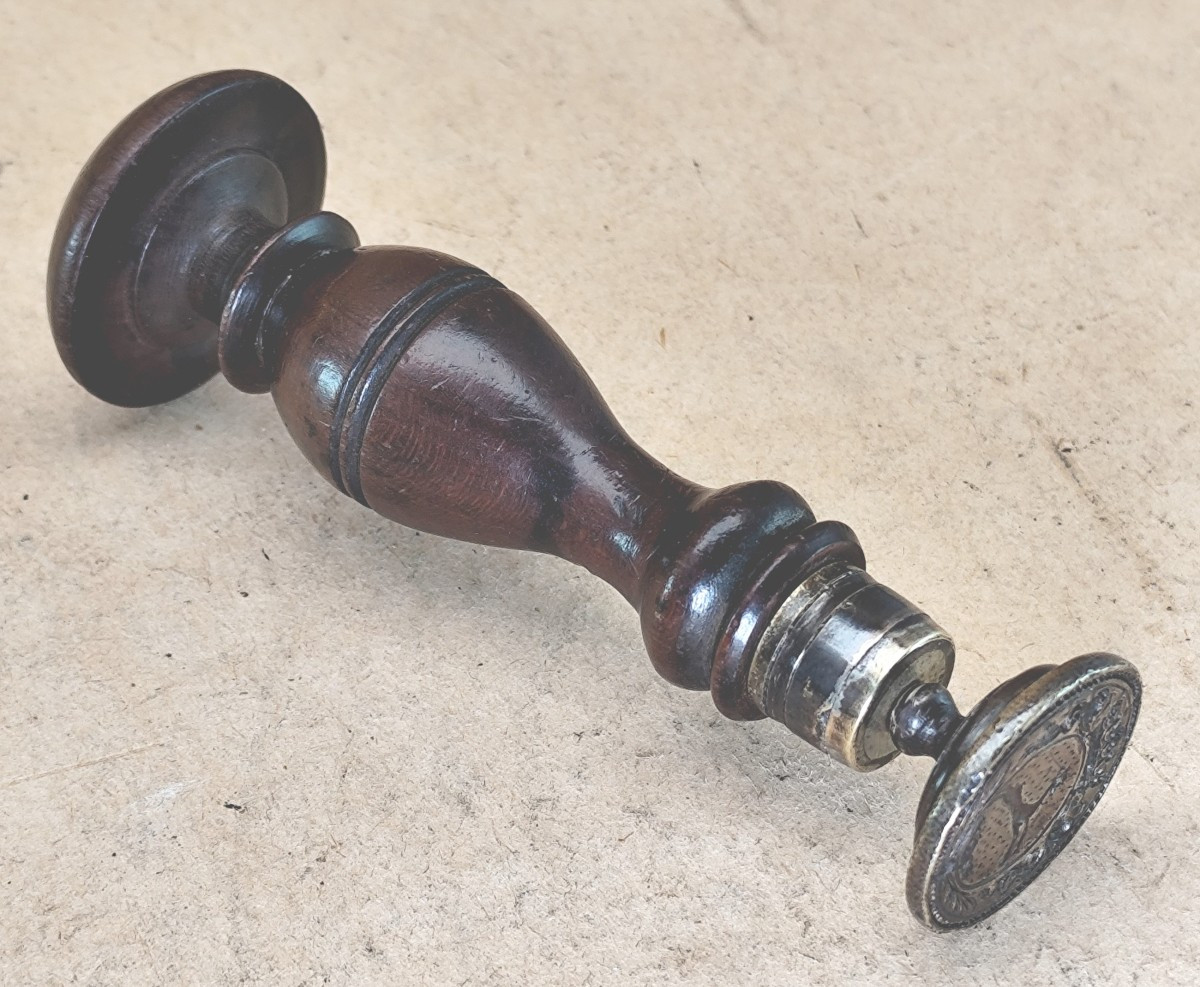 18th-century Seal, Beautiful Coat Of Arms Of A Marquis With A Running Stag-photo-4