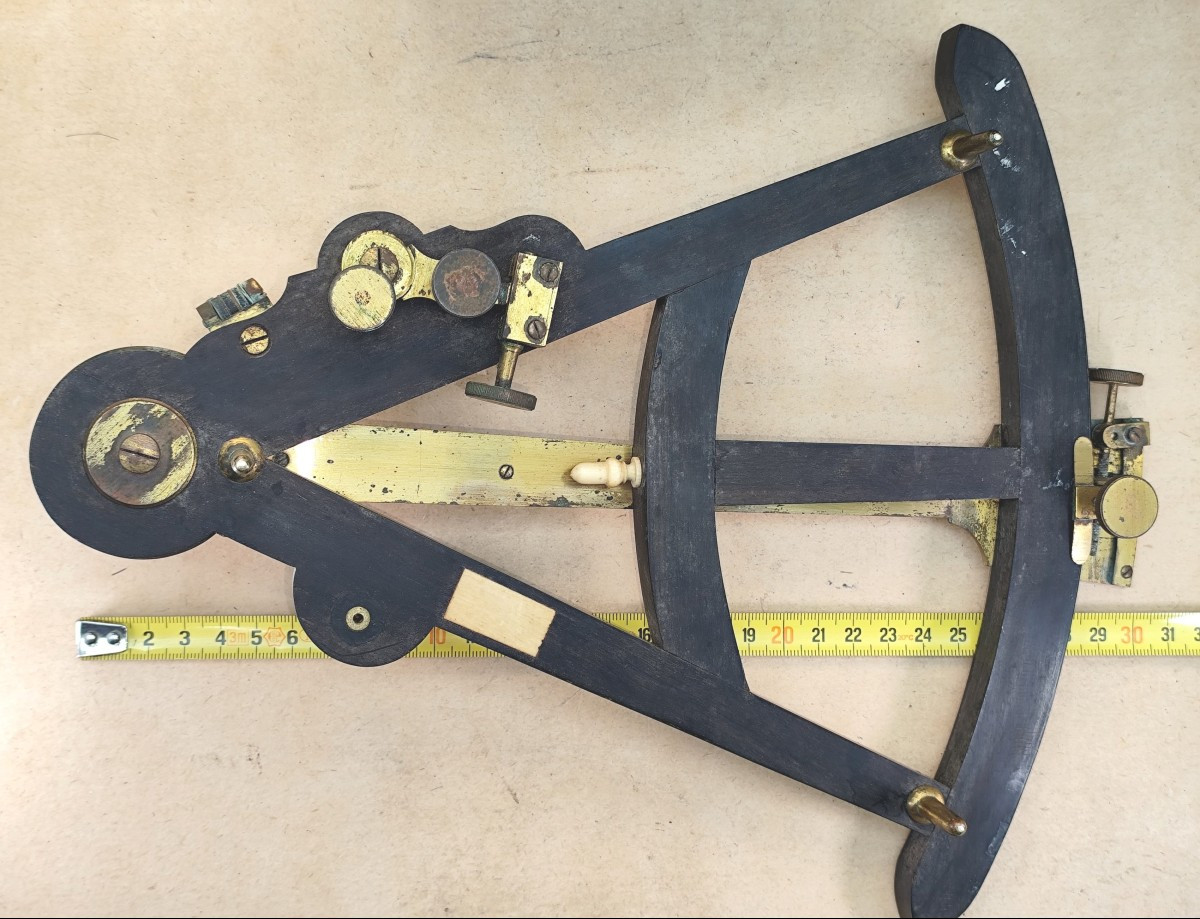 Marine Octant, Paris-marseille, Signed, Directoire Period, Good Condition-photo-4