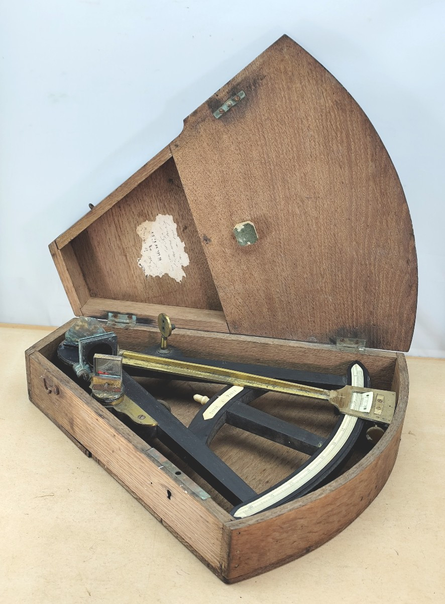 Marine Octant, Paris-marseille, Signed, Directoire Period, Good Condition