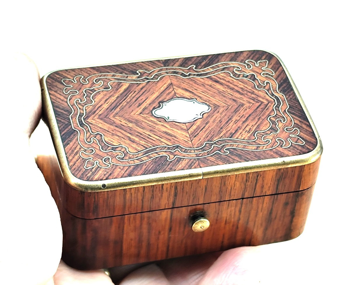 Miniature Inlaid Box From Second Empire, High Quality-photo-4