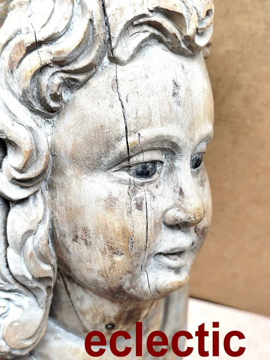 Beautiful Face, Rescued From A Louis XIV Period Baroque Wood Paneling-photo-4