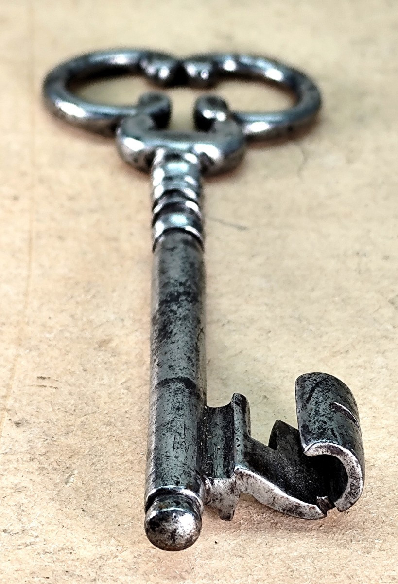 Lovely French Louis XV Furniture Key, Fine Ironwork, 11.5cm-photo-2