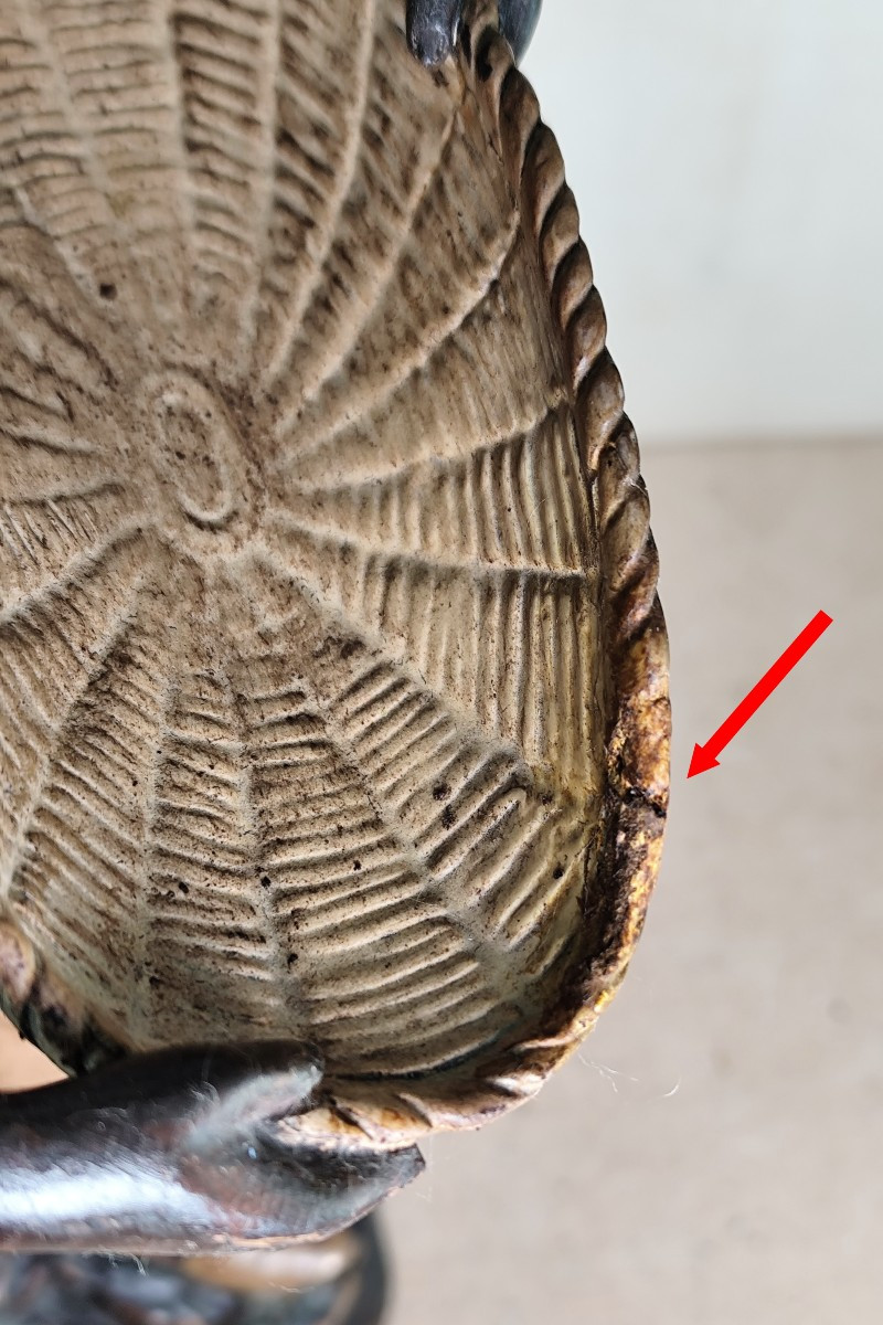 Africana: Belle marchande aux paniers, Terre cuite peinte de B.Bloch, signée -photo-1