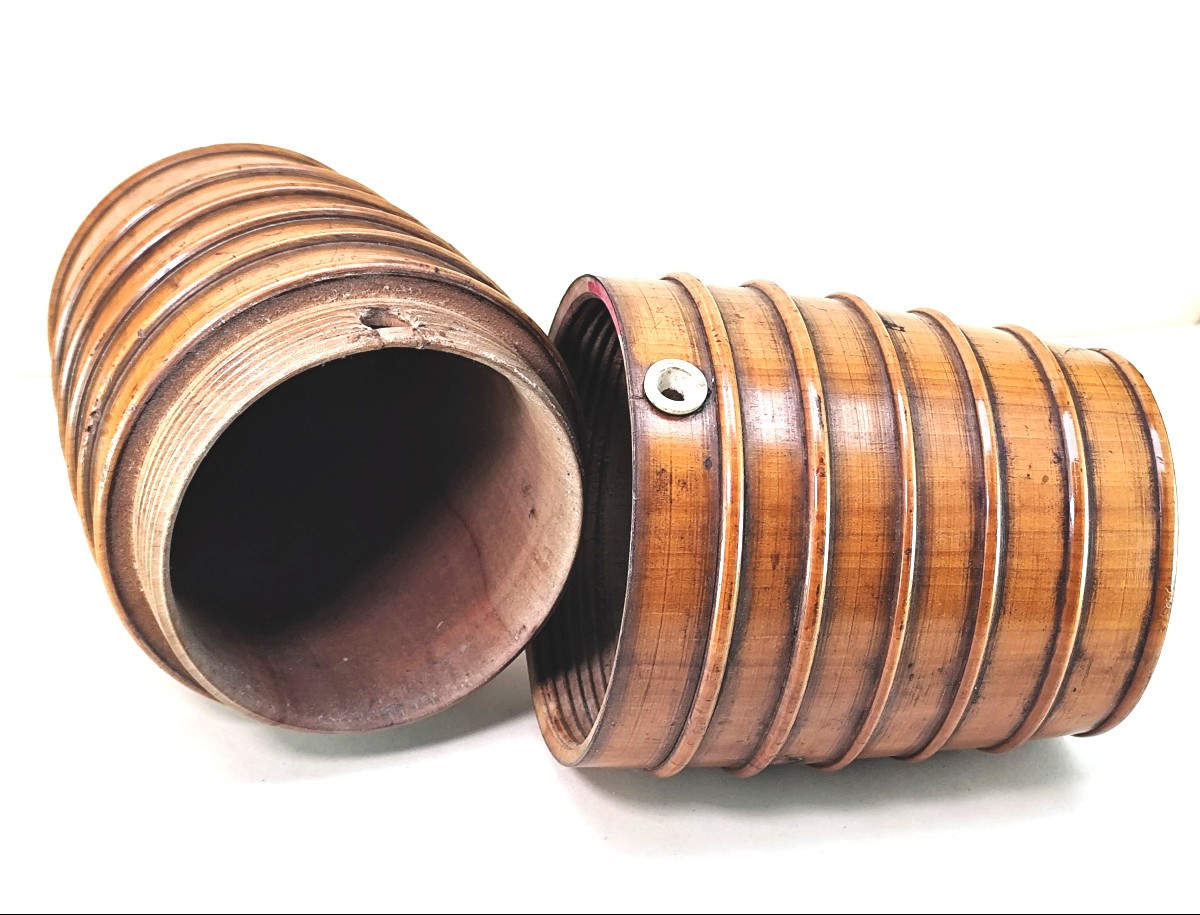 Nice Fruit Wood Turning, 20cm, 19th Century Barrel, Probably Mastered Work-photo-4