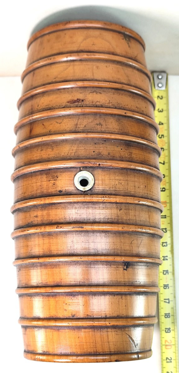 Nice Fruit Wood Turning, 20cm, 19th Century Barrel, Probably Mastered Work-photo-3