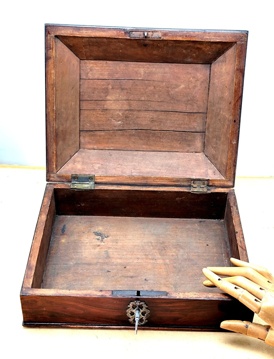 Coffret à Bible en palissandre, époque Louis XIV--photo-2