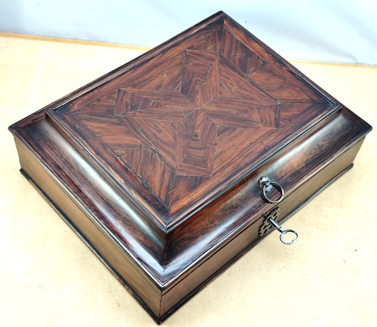 Coffret à Bible en palissandre, époque Louis XIV--photo-3
