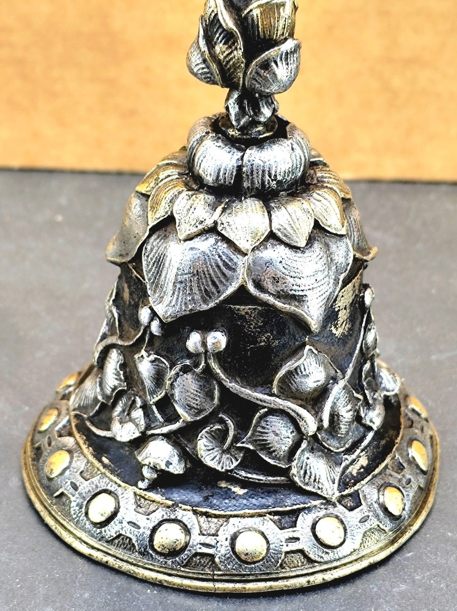 Clochette aux fleurs de Chine, travail Parisien vers 1880-photo-4