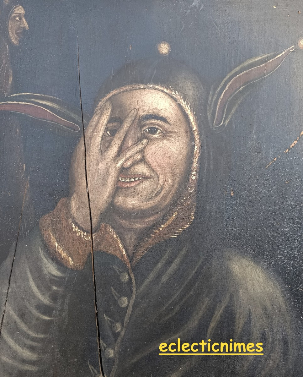 Monastic Art: 18th Century, Ecce Homo, Painted On Parchment, Rich Dorloterie-photo-3