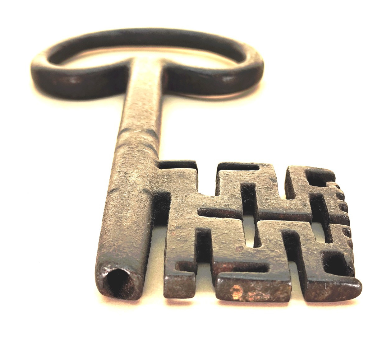 Huge 16th Century Key, Italy, Lombardy, With Beautiful Bit, 19.5cm-photo-3