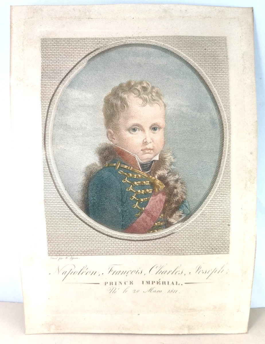 Le Petit Roi De Rome , Uniform And  Color, By Lignon, Aquatint-photo-2