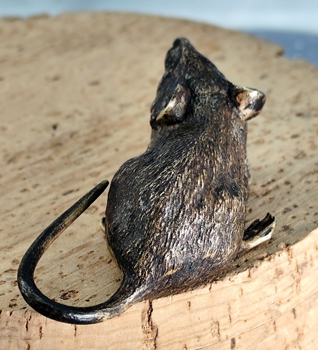 Petite souris Bronze de Vienne, marqué (Geschutzt), 19e siècle-photo-2