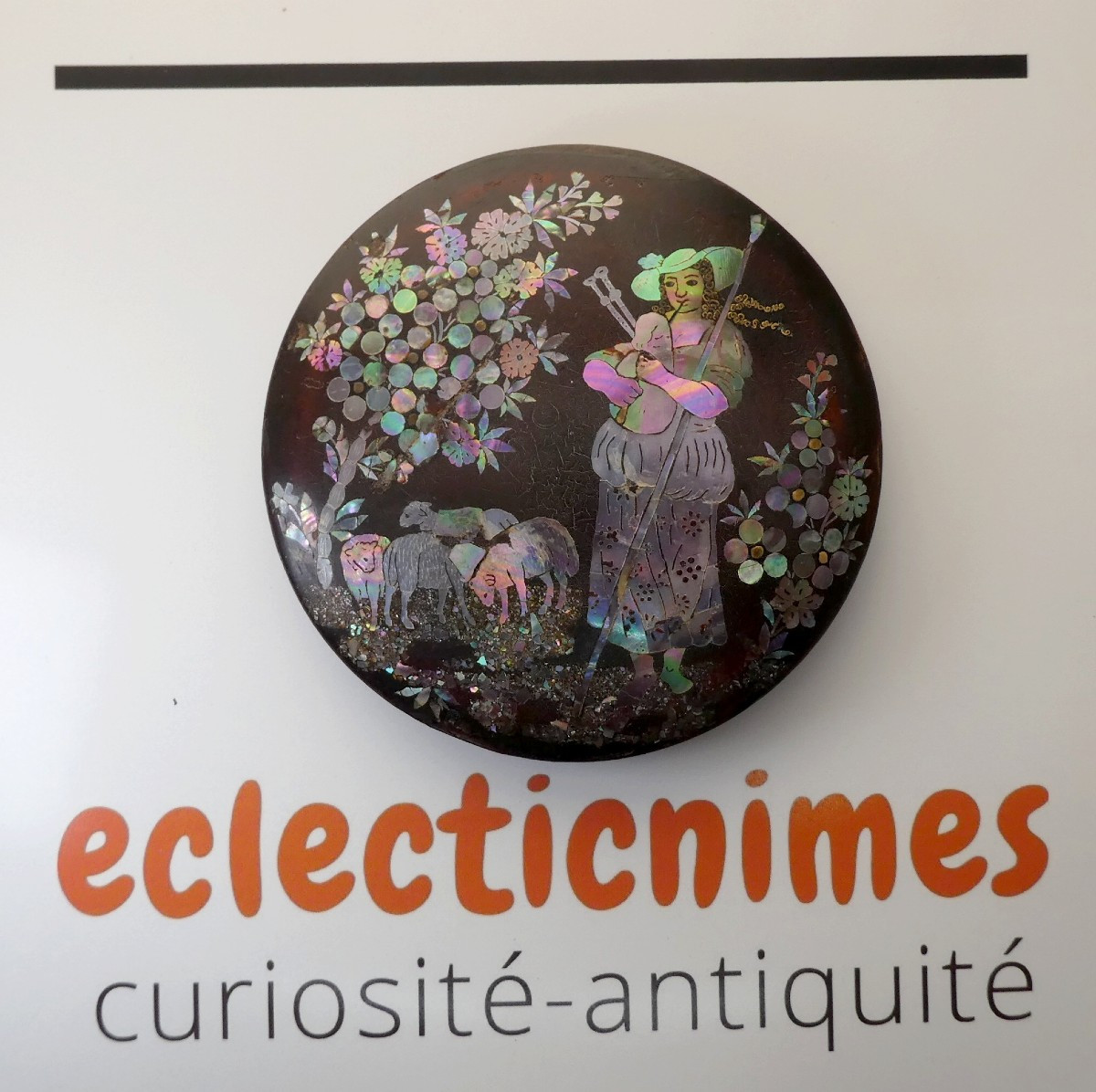 Nice Paperweight With Muslin Bottom, Clichy ? 19th Century, Good Condition-photo-4