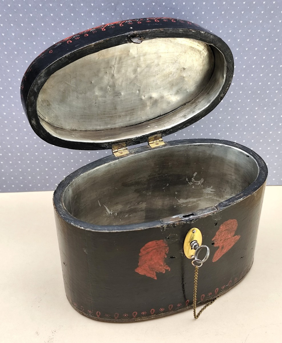  Etruscan Tea Caddy, belle boîte à thé Anglaise, fin du 18e siècle-photo-2