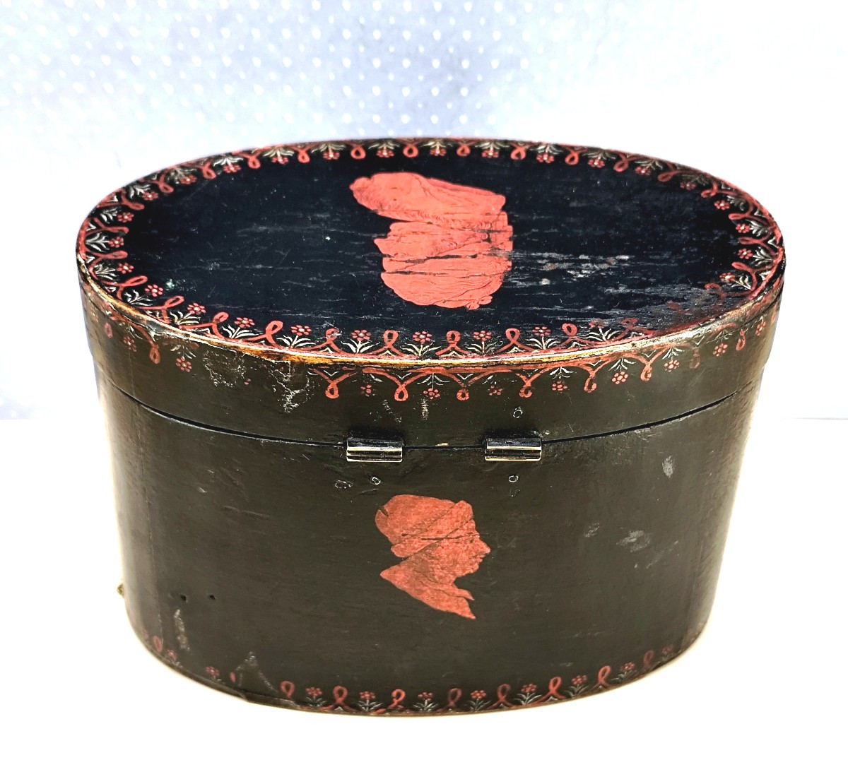  Etruscan Tea Caddy, belle boîte à thé Anglaise, fin du 18e siècle-photo-1
